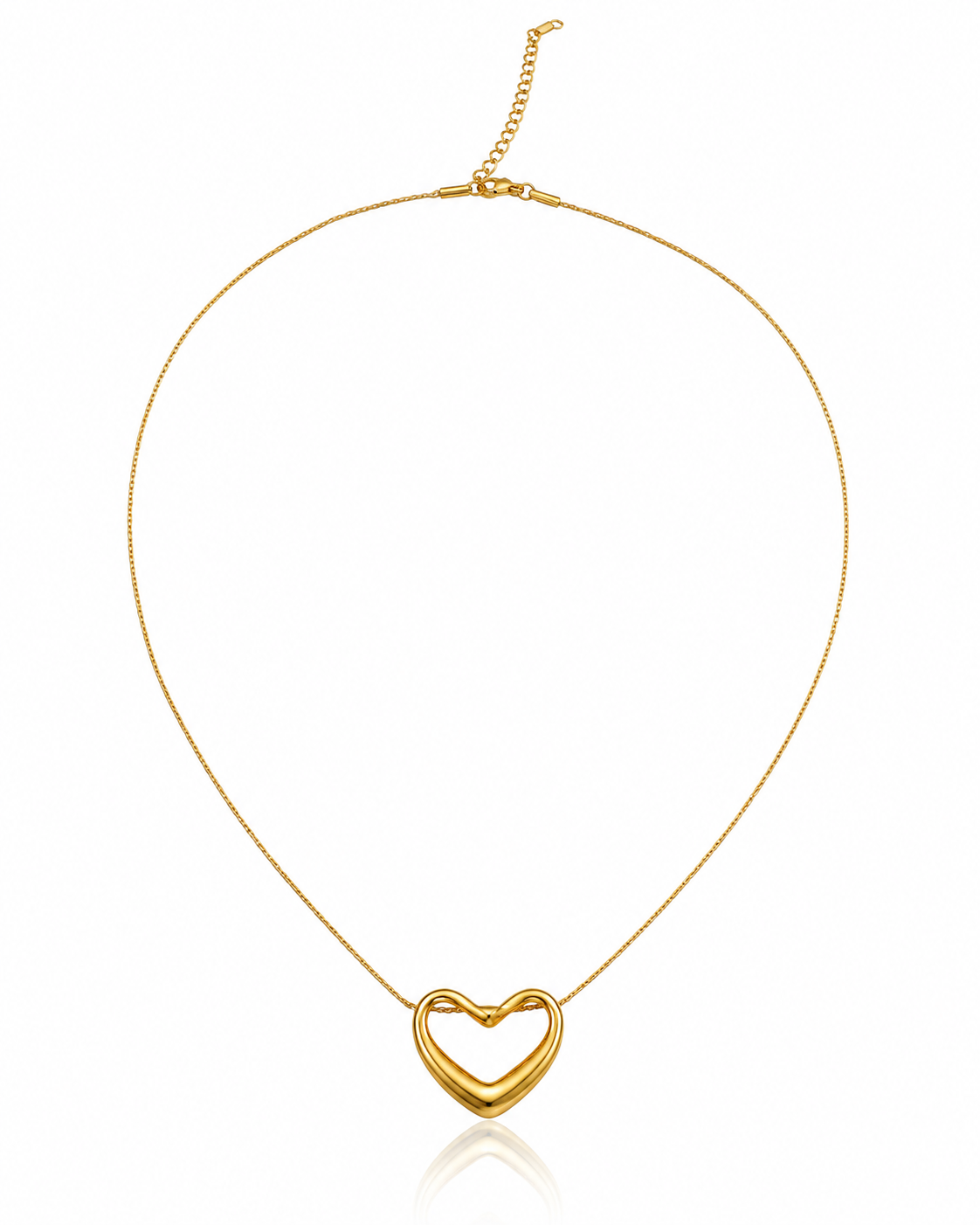 Golden Heart Glow Necklace