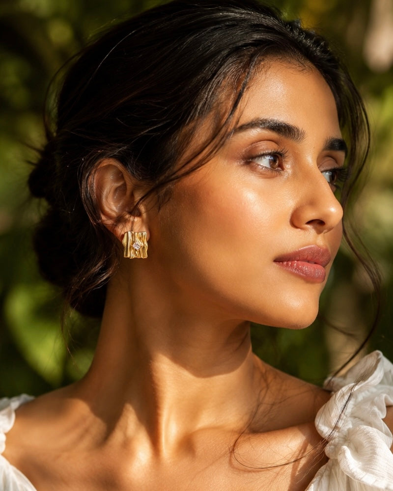 Aurora Ripple Stud Earrings