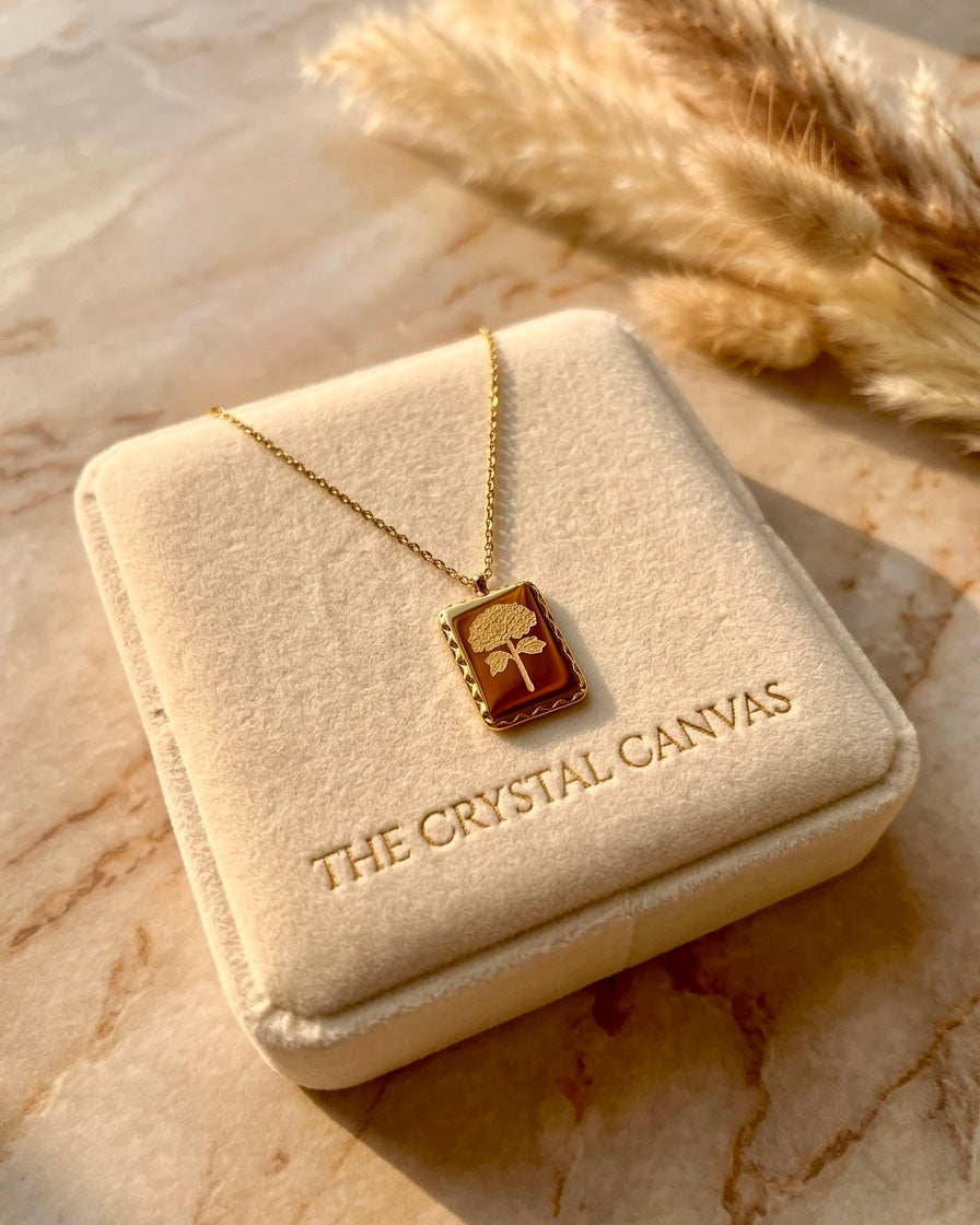 Golden Bloom Pendant Necklace