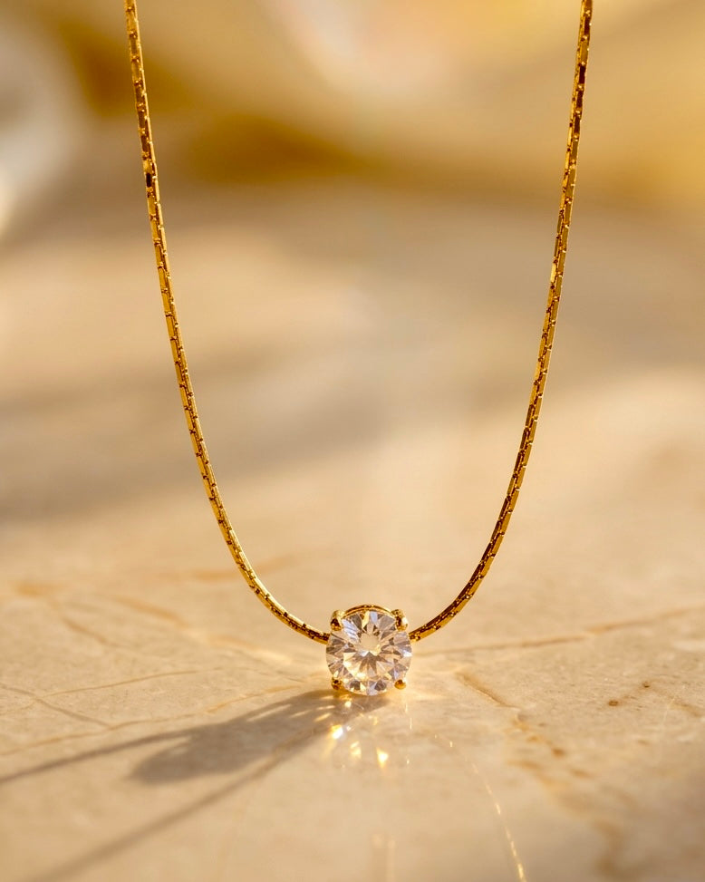 Solara Crystal Pendant Necklace