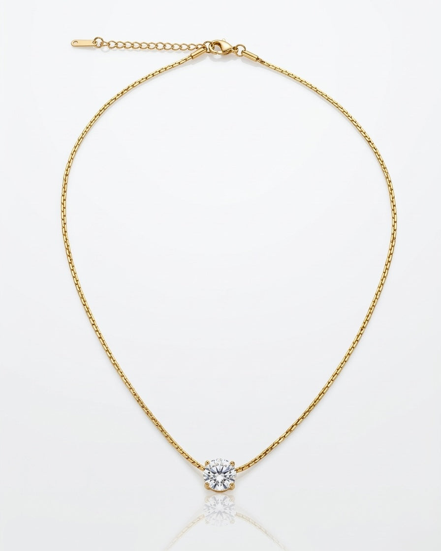 Solara Crystal Pendant Necklace