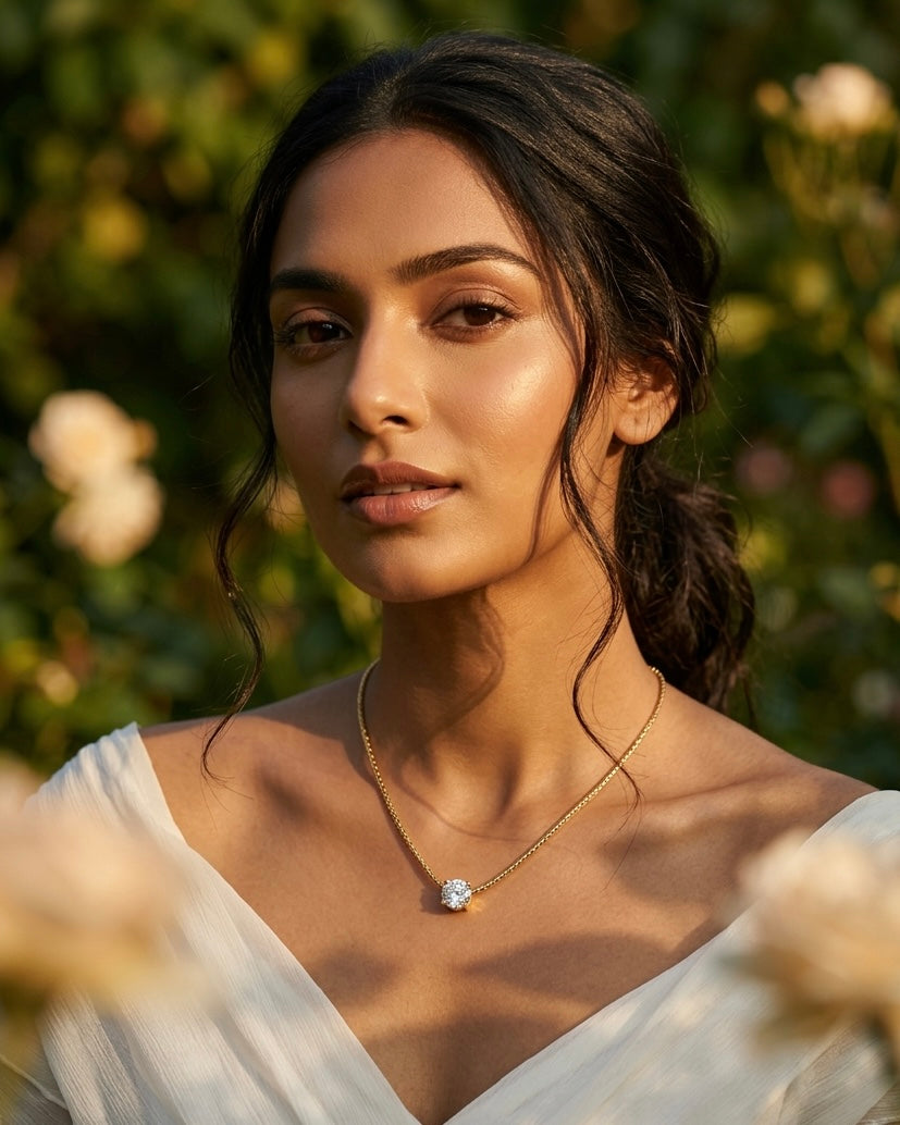 Solara Crystal Pendant Necklace
