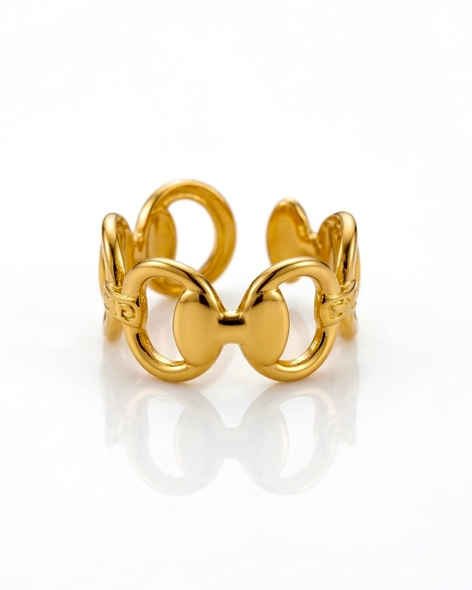 Celeste Link Adjustable Gold Ring