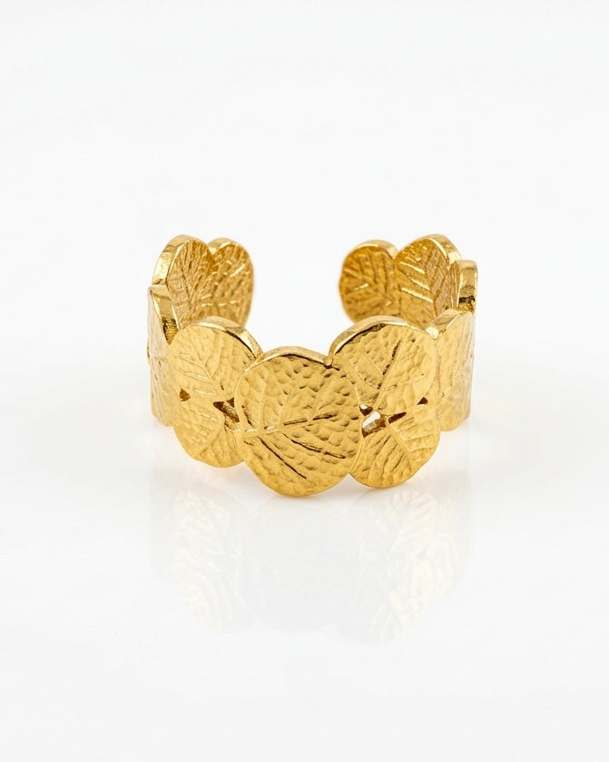 Golden Leaf Adjustable Ring