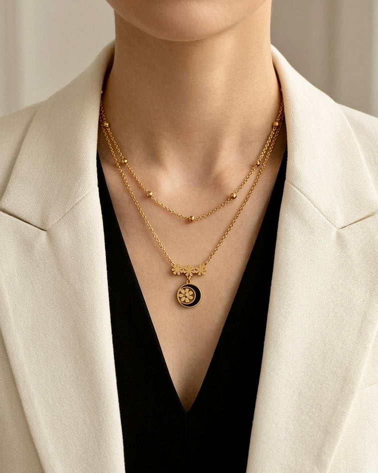 Celeste Layered Charm Necklace
