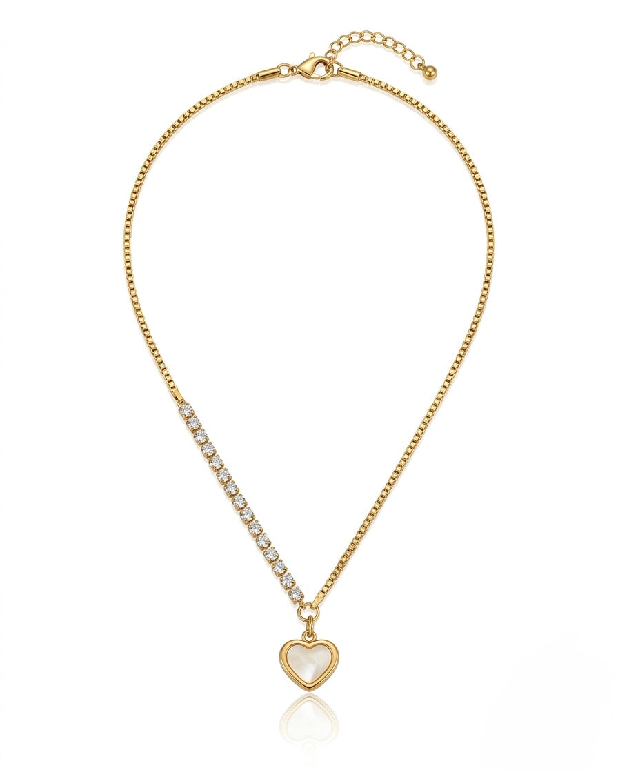 Amora Crystal Heart Necklace