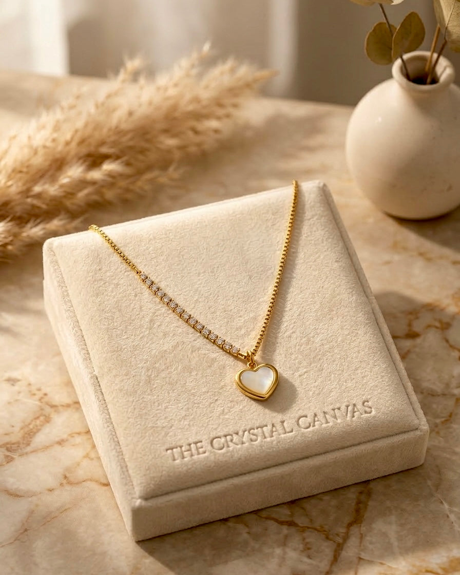 Amora Crystal Heart Necklace