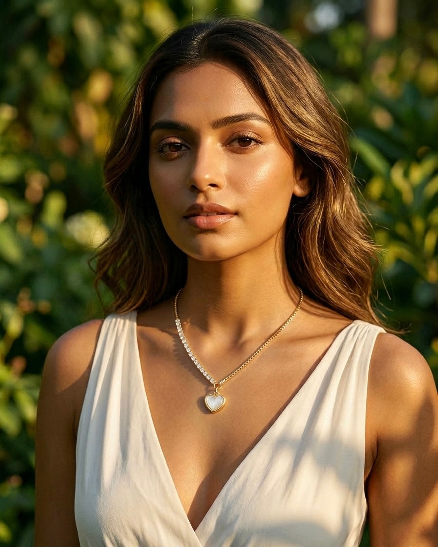 Amora Crystal Heart Necklace