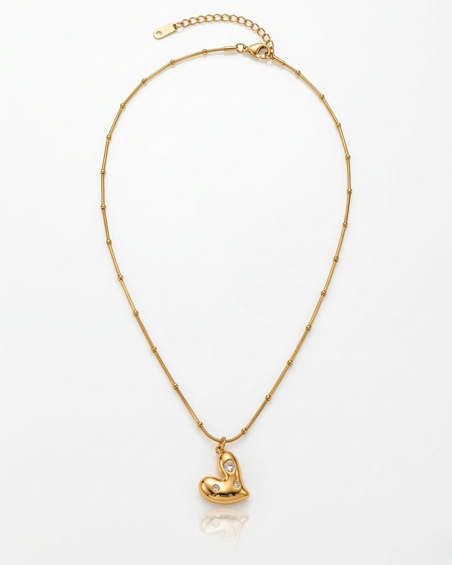 Veloura Heart Charm Necklace