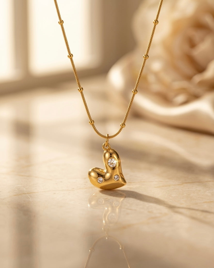 Veloura Heart Charm Necklace