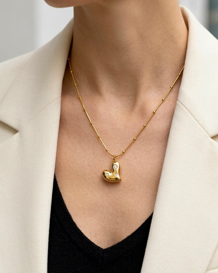 Veloura Heart Charm Necklace