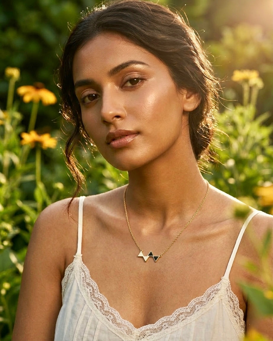TriLuxe Geometric Gold Necklace