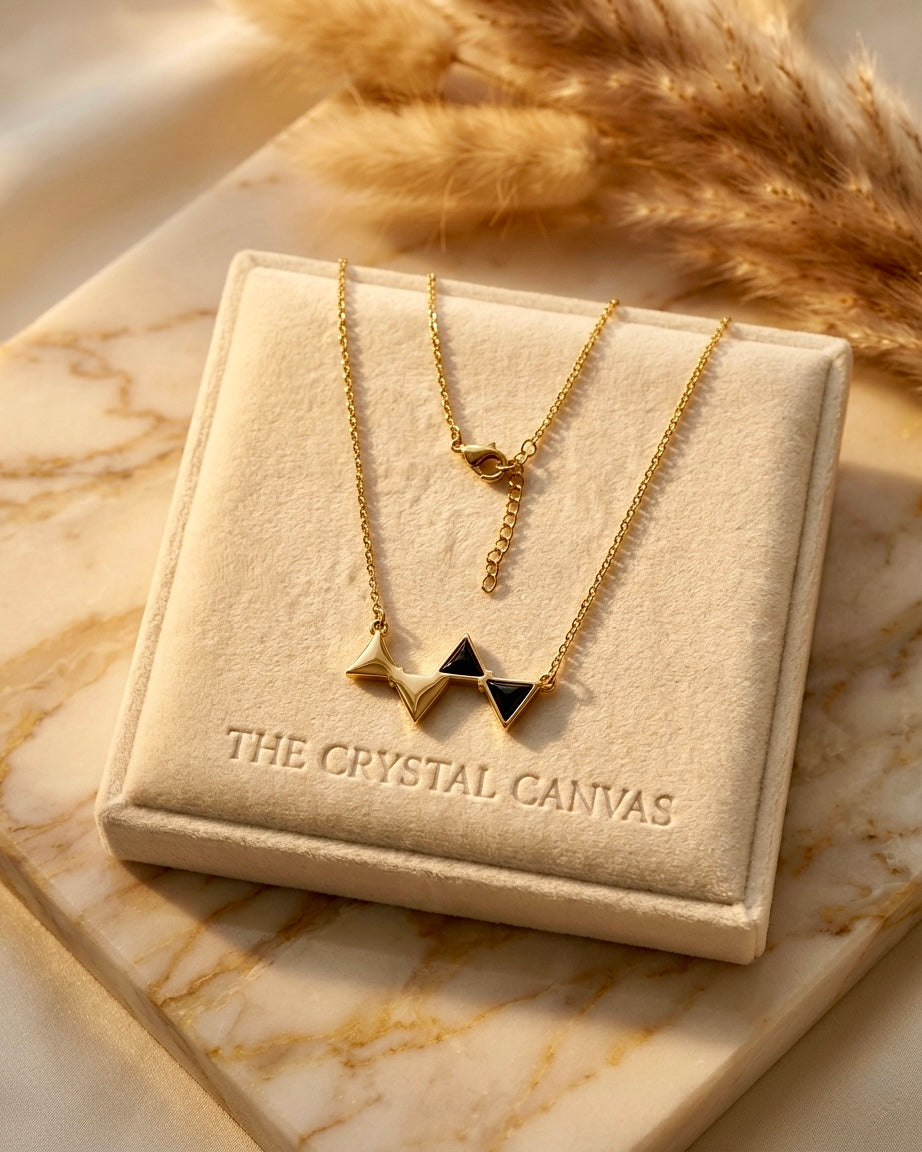 TriLuxe Geometric Gold Necklace