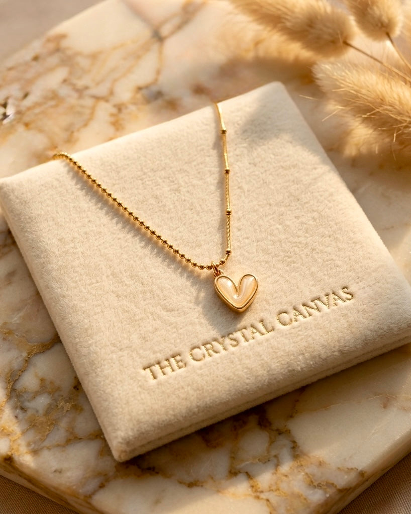 Amora Heart Charm Gold Necklace