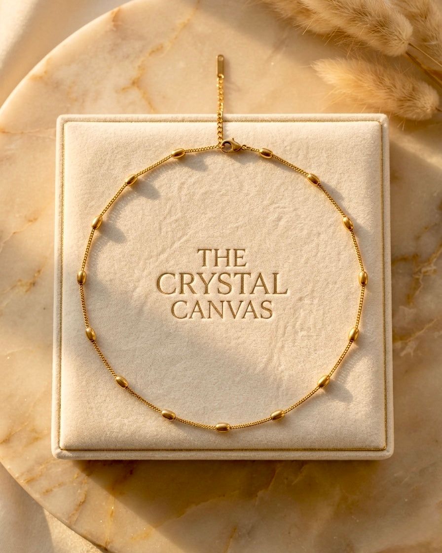 Aurelia Beaded Gold Necklace