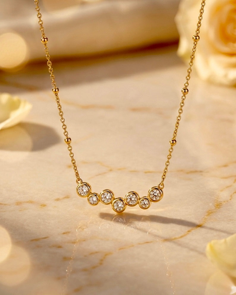 Aurora Line Crystal Necklace