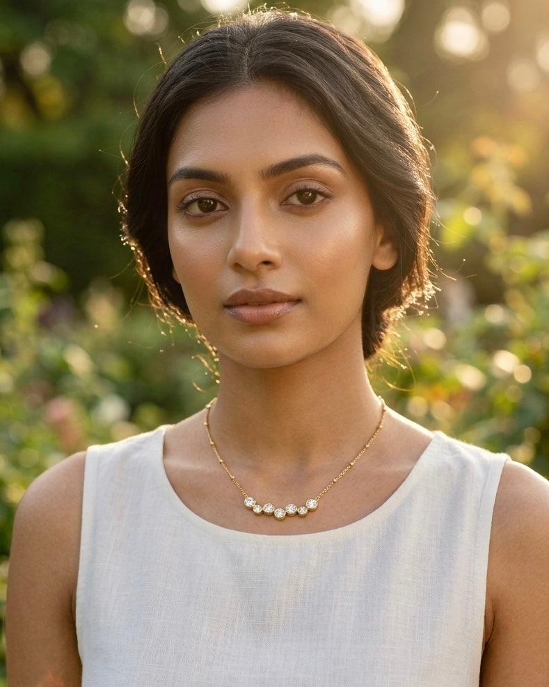 Aurora Line Crystal Necklace