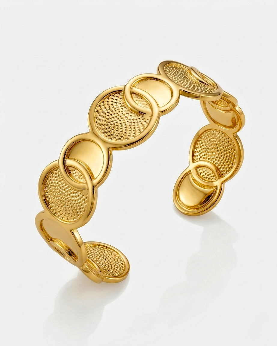 Aurielle Textured Gold Cuff Bracelet
