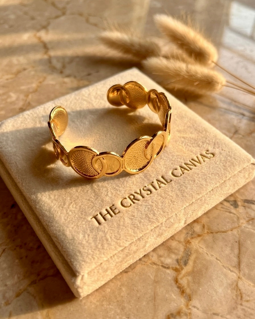 Aurielle Textured Gold Cuff Bracelet