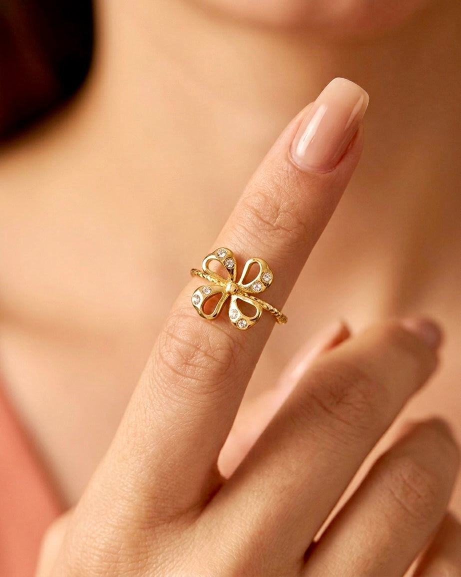 Crystal Petals Ring