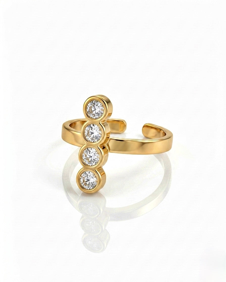 Celeste Four-Stone Adjustable Ring