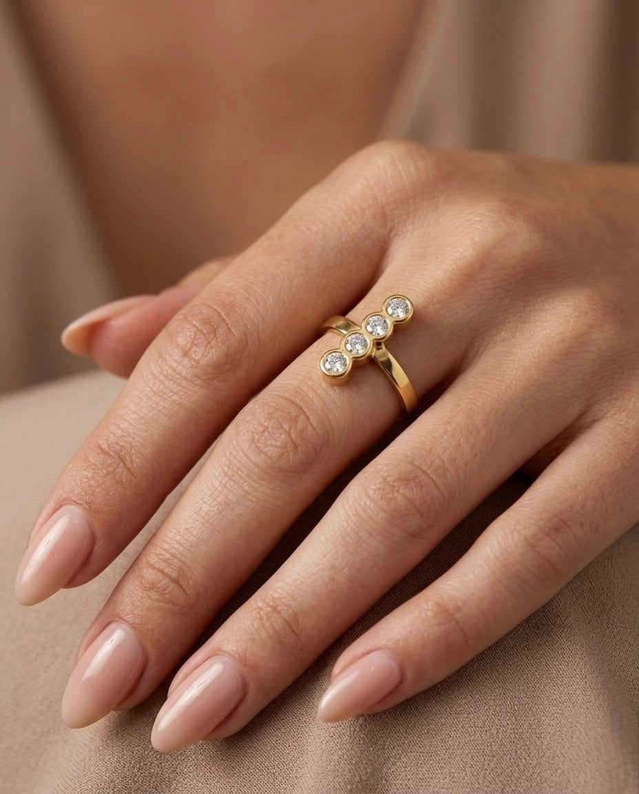 Celeste Four-Stone Adjustable Ring