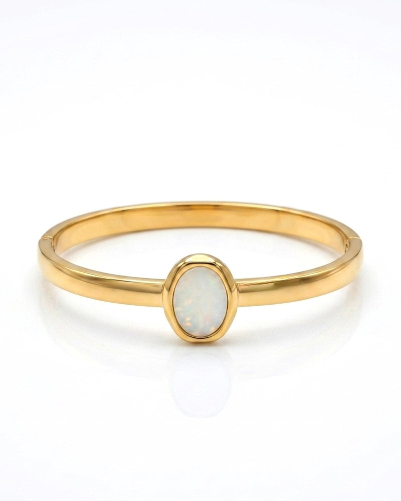 Moonstone Grace Gold Plated Bangle