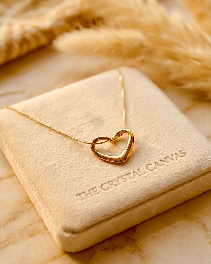 Golden Heart Glow Necklace