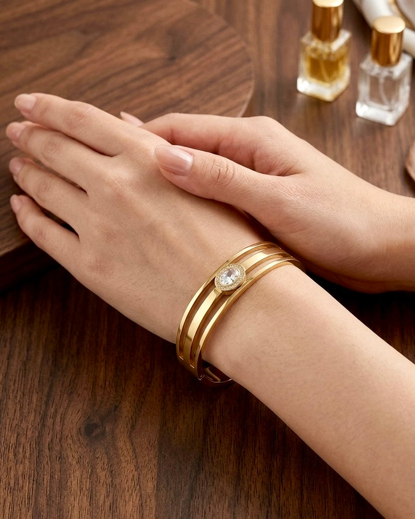 Celeste Crystal Cuff Bracelet