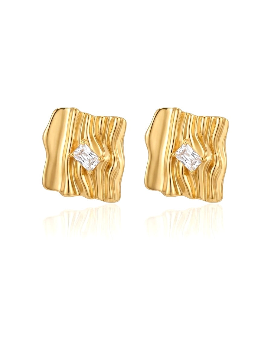 Aurora Ripple Stud Earrings