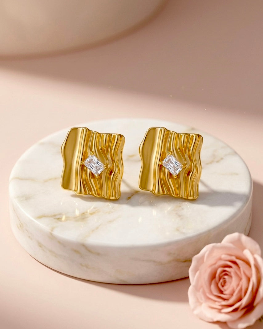 Aurora Ripple Stud Earrings