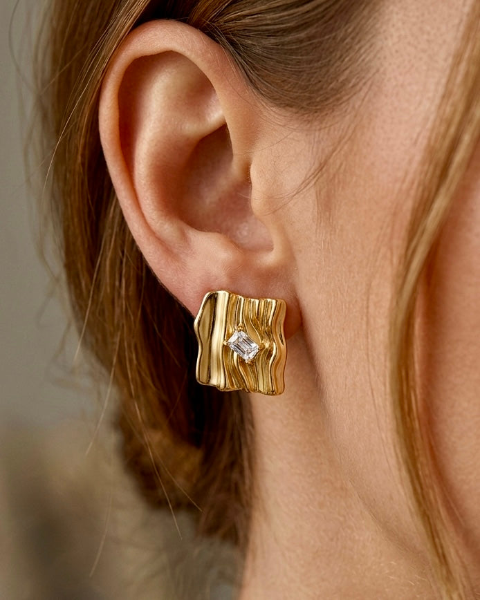 Aurora Ripple Stud Earrings