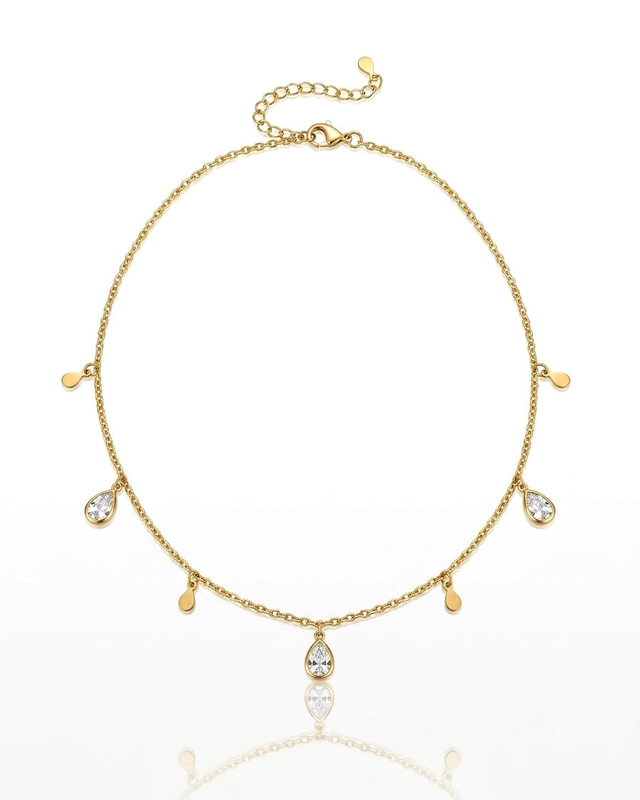 Aurora Teardrop Charm Necklace