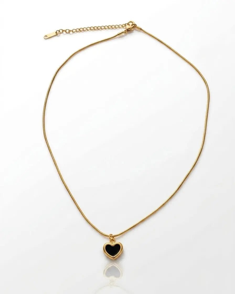 Golden Heart Pendant Necklace