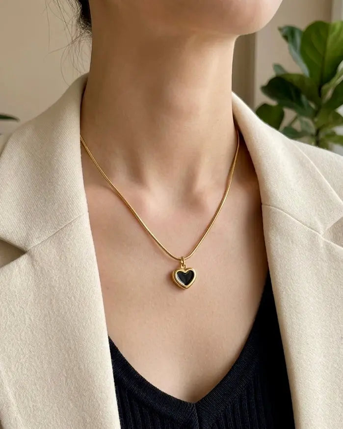 Golden Heart Pendant Necklace