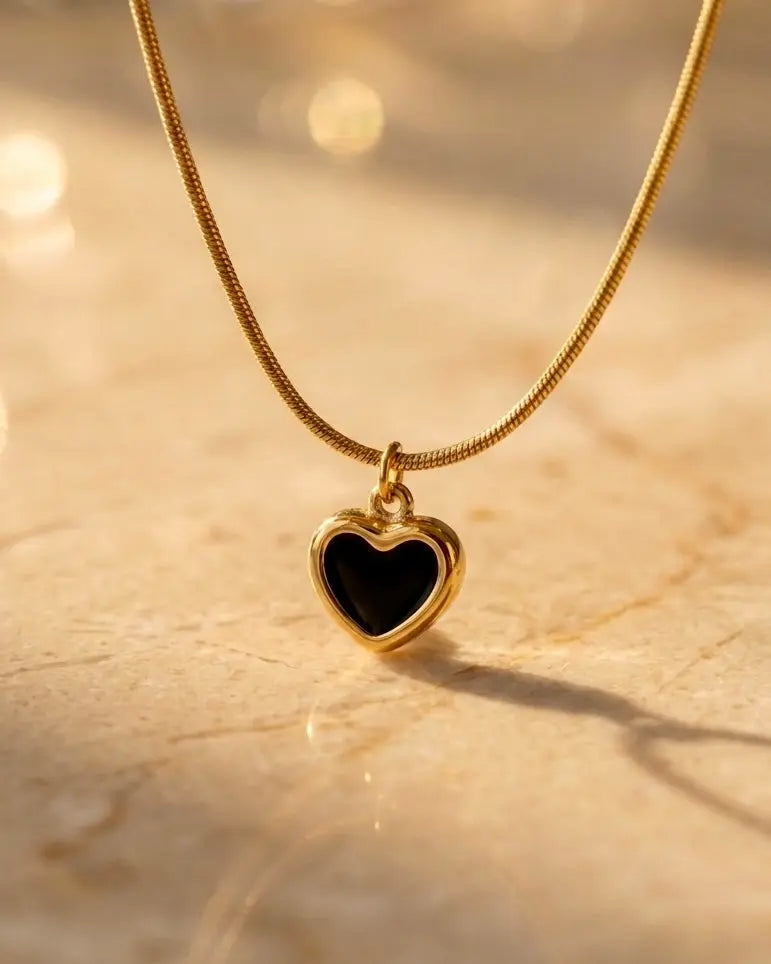 Golden Heart Pendant Necklace