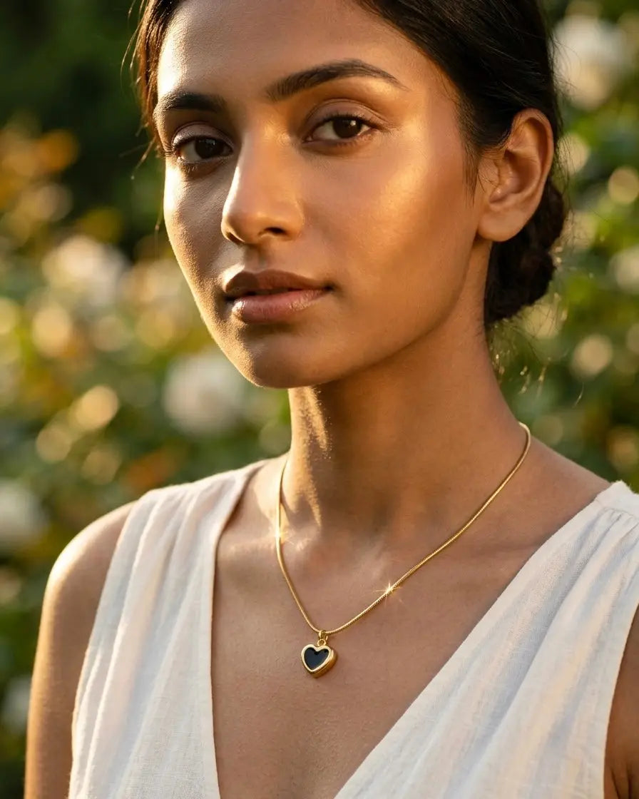 Golden Heart Pendant Necklace
