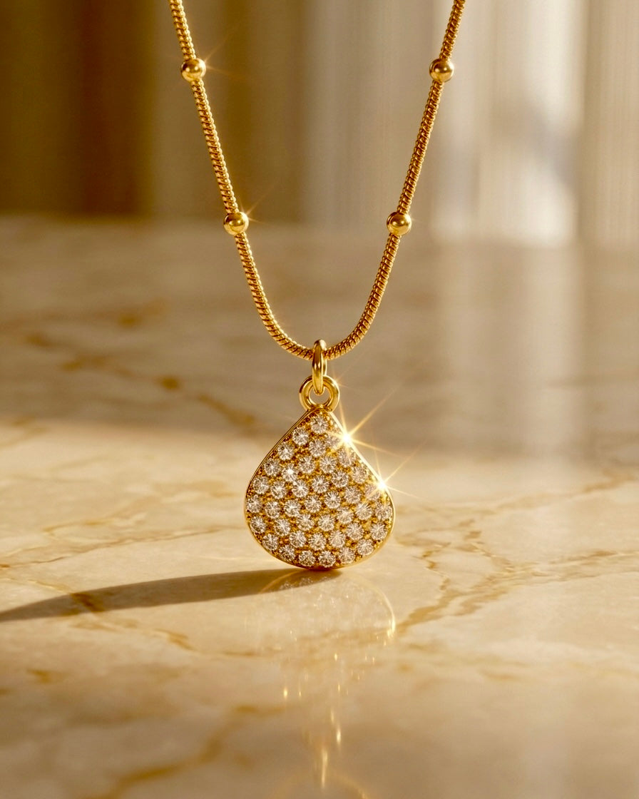Golden Seashell Charm Necklace