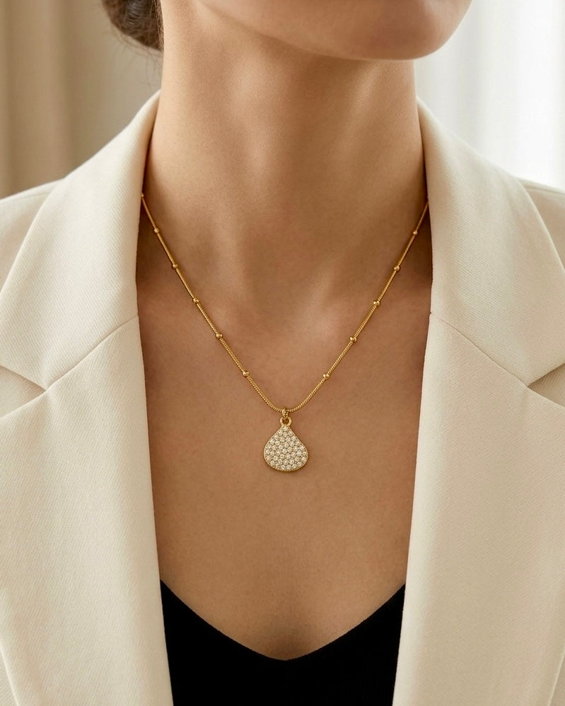 Golden Seashell Charm Necklace