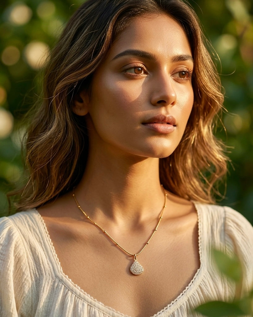 Golden Seashell Charm Necklace