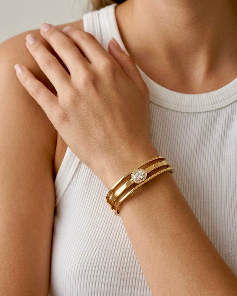 Celeste Crystal Cuff Bracelet
