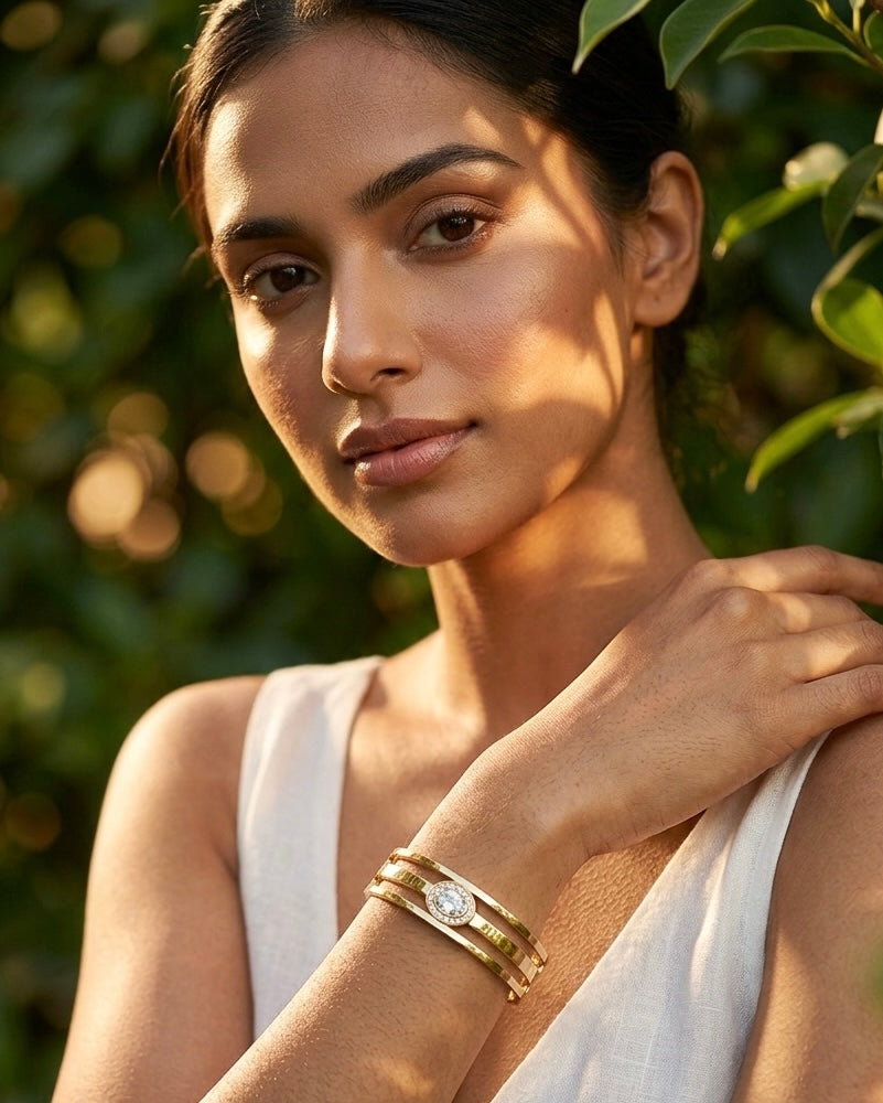 Celeste Crystal Cuff Bracelet